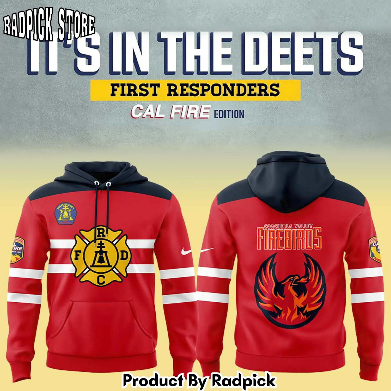 Coachella valley firebirds for the first responders hoodie joggers hoodie and long pants set rp291825